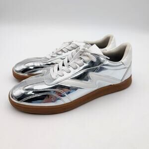 Madden Sentlo Lace-Up Sneaker Shoes Men's Metallic Silver Size US11.5 EU44.5